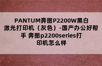 PANTUM奔图P2200W黑白激光打印机（灰色）-国产办公好帮手 奔图p2200series打印机怎么样